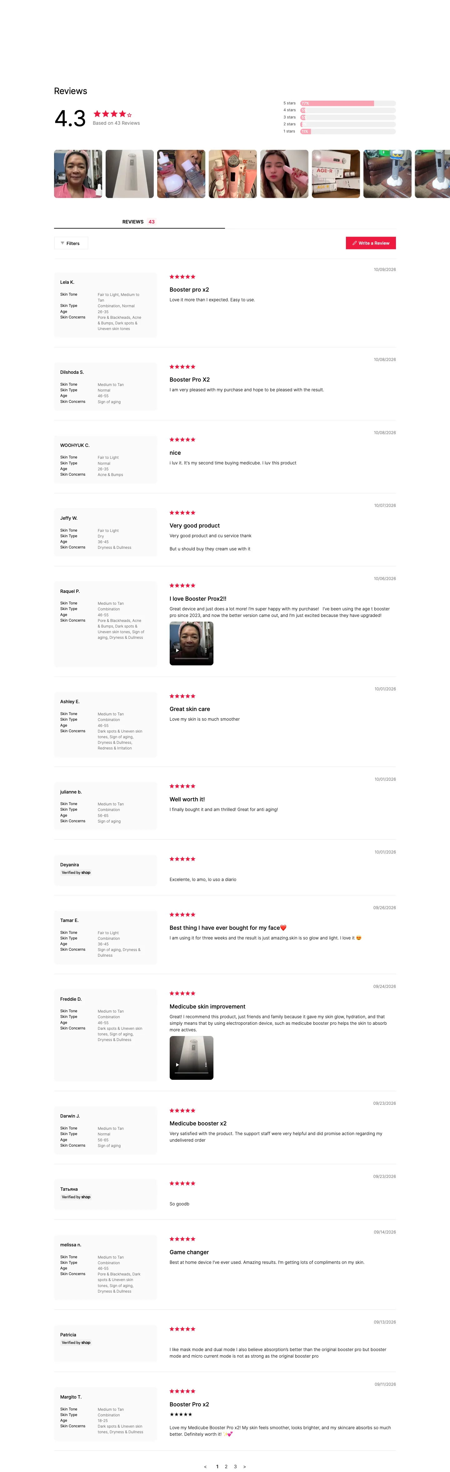 Reviews with photos from medicube