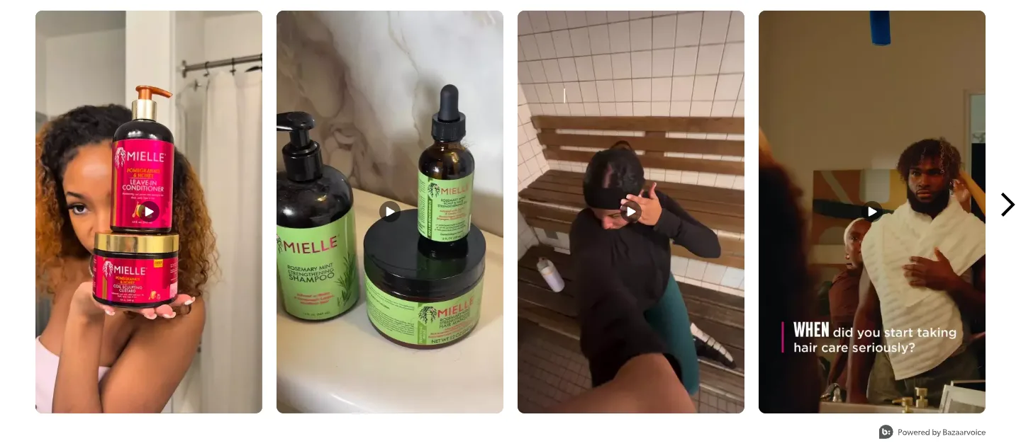 UGC gallery from Mielle Organics