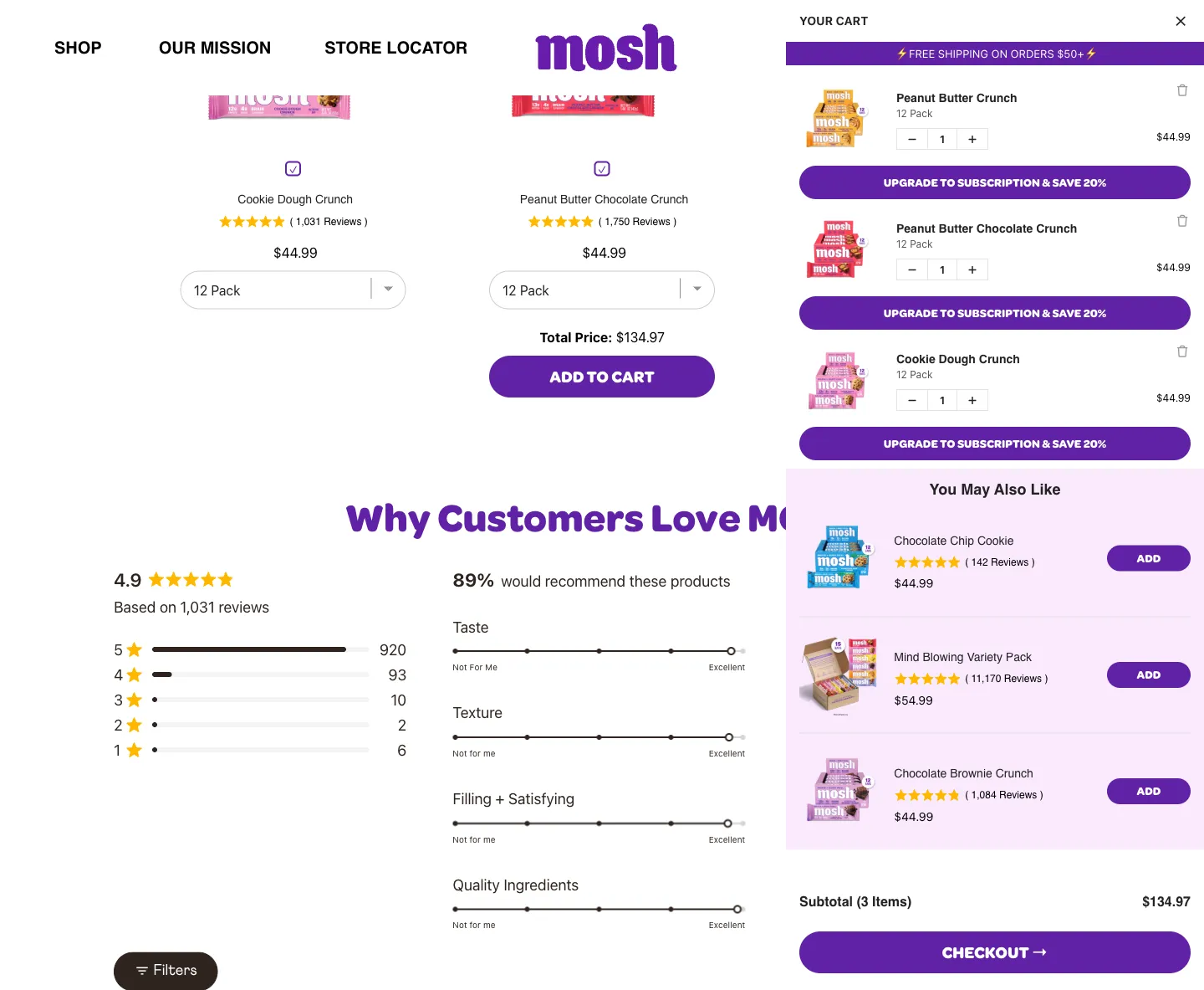 MOSH, cart (desktop)