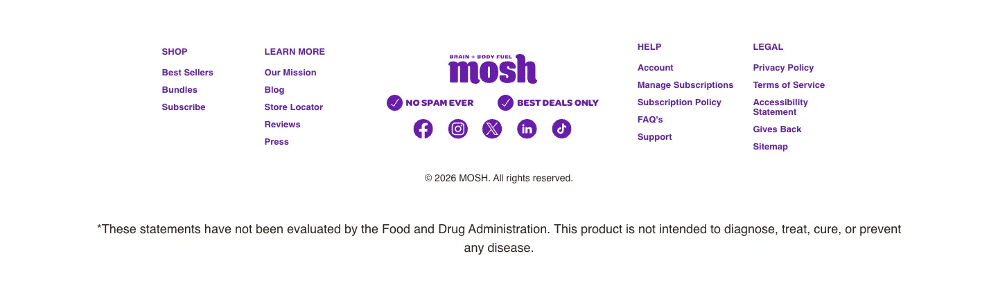 Footer from MOSH
