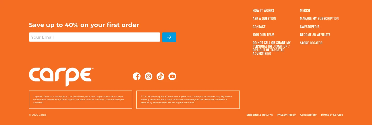 Footer from Carpe