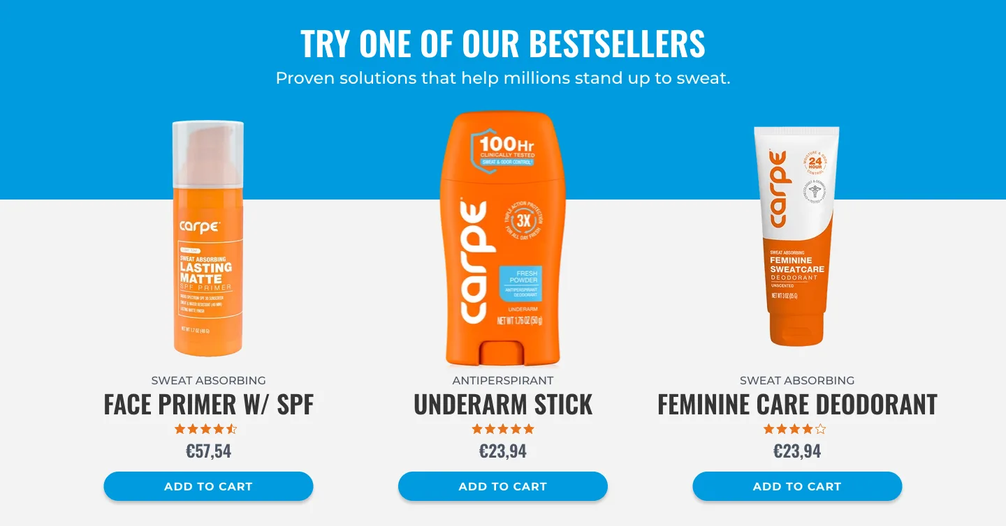 Try one of our bestsellers from Carpe