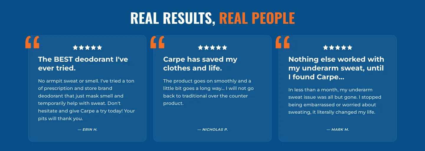 Real results, real people from Carpe