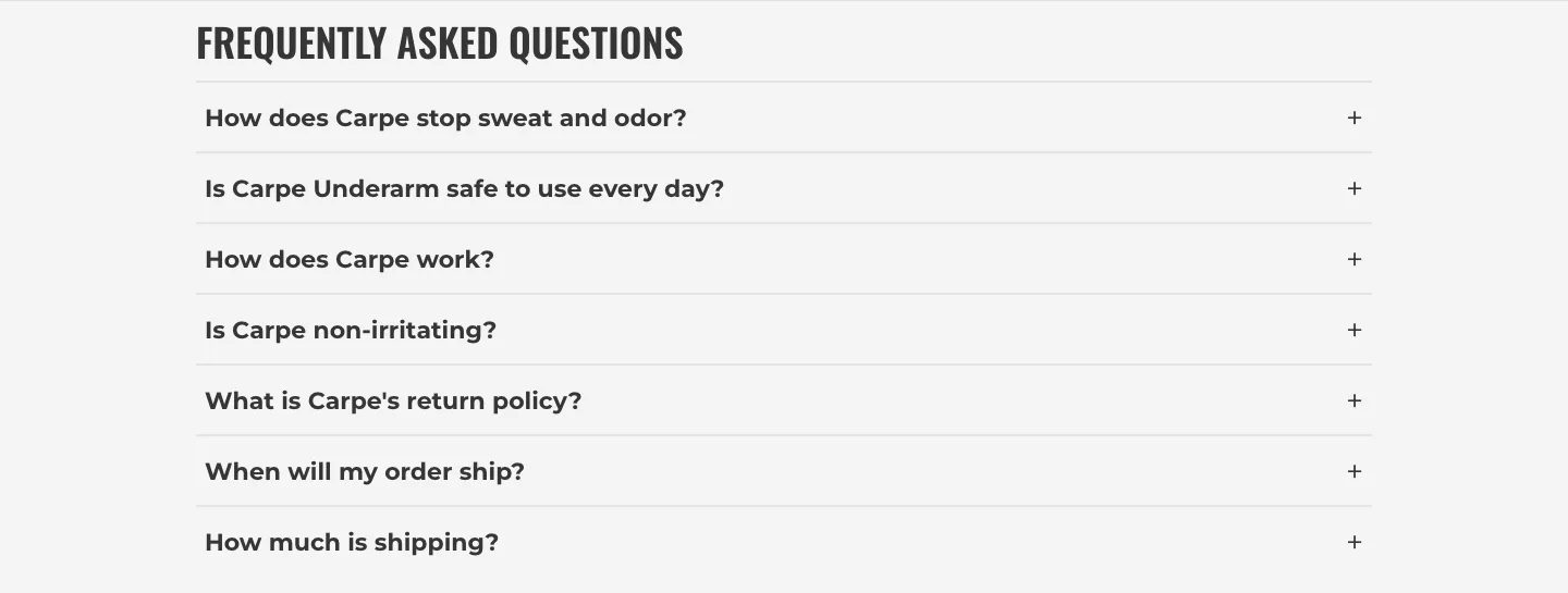 FAQ from Carpe