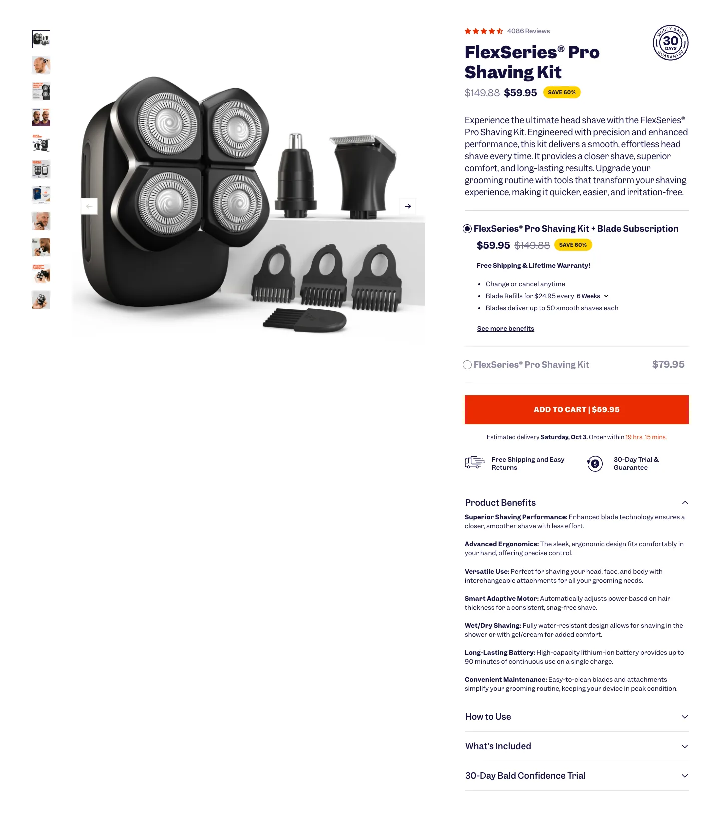 FlexSeries® Pro Shaving Kit from Freebird