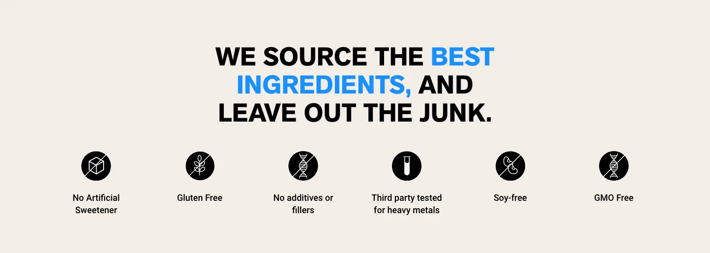 we source the best ingredients, and leave out the junk. from Naked Nutrition