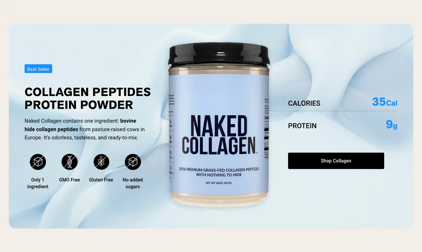 Collagen Peptides Protein Powder from Naked Nutrition