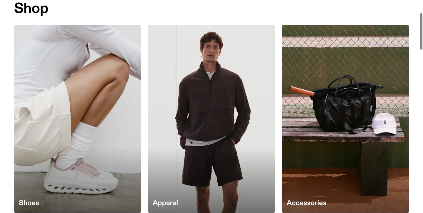 Collection list from On Shop