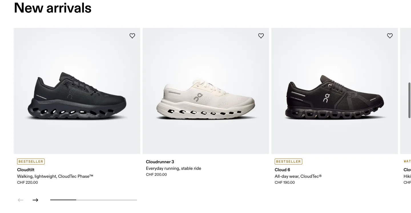Featured products from On Shop