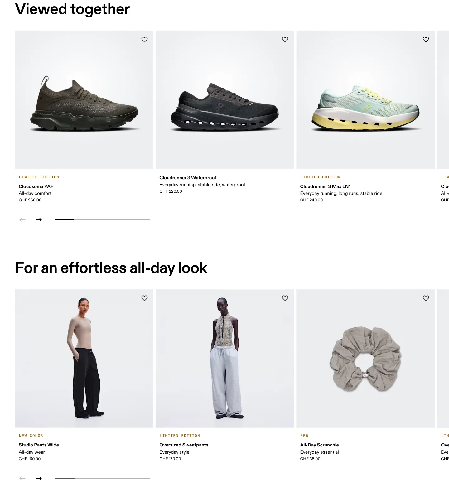 Viewed together and complete the look from On Shop