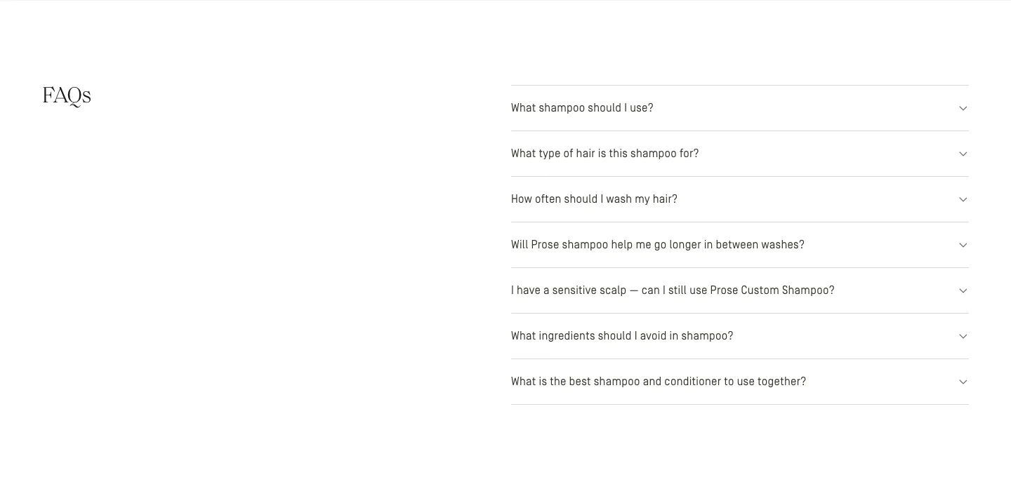 FAQ from Prose