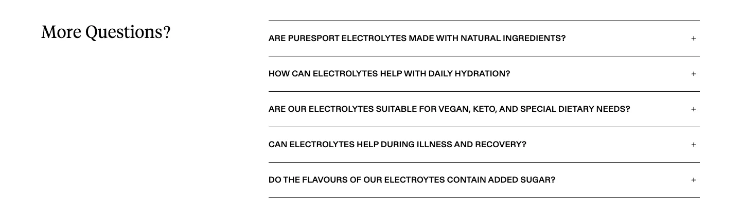 FAQ from Puresport
