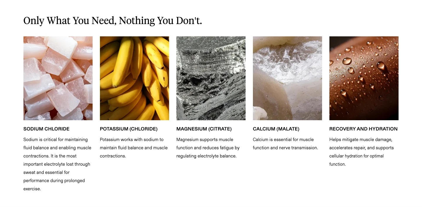 Ingredients from Puresport