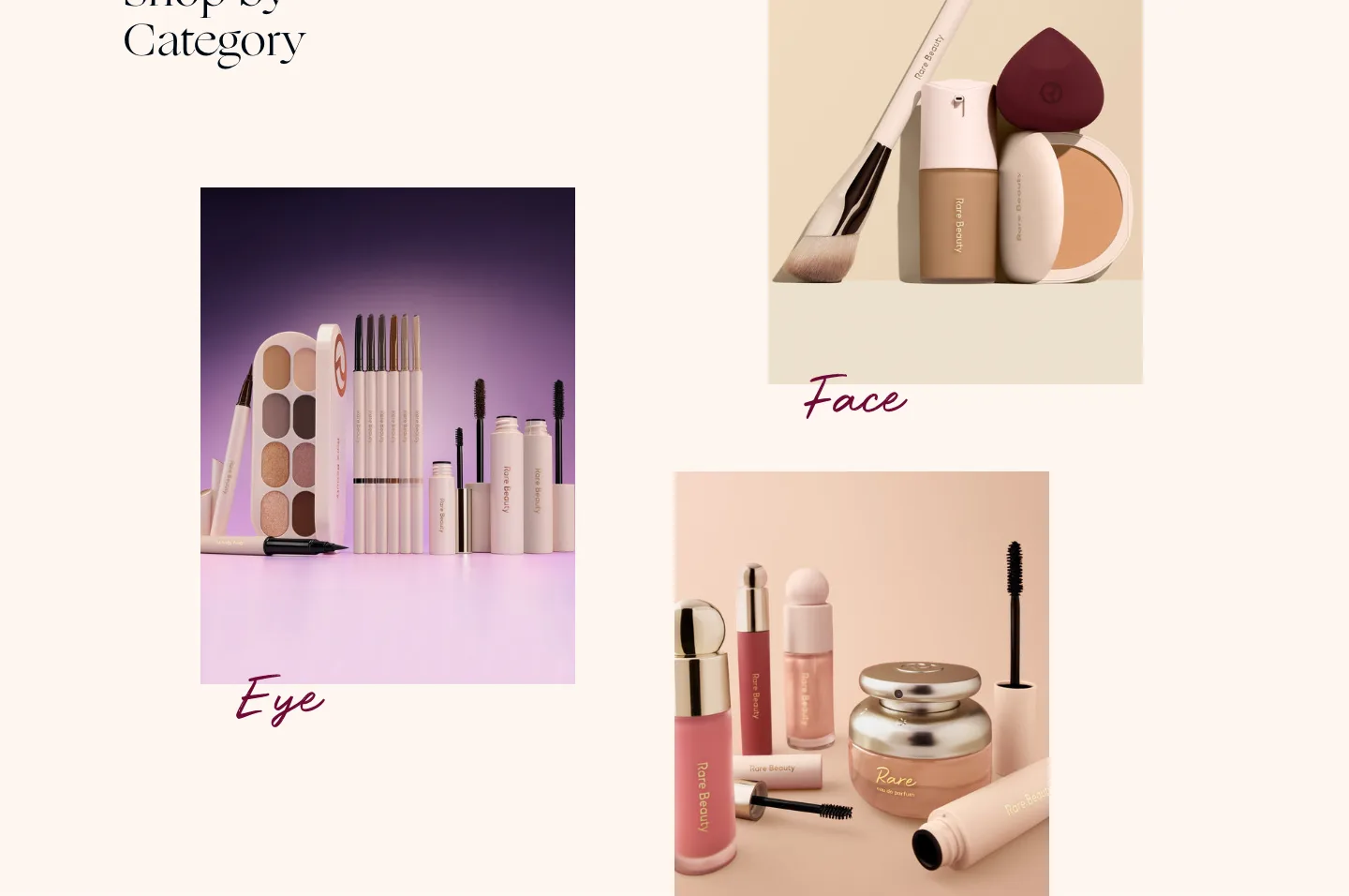 Collection list from Rare Beauty