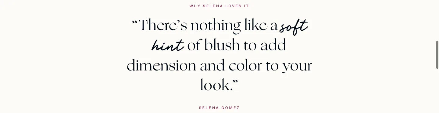 Why Selena loves it from Rare Beauty
