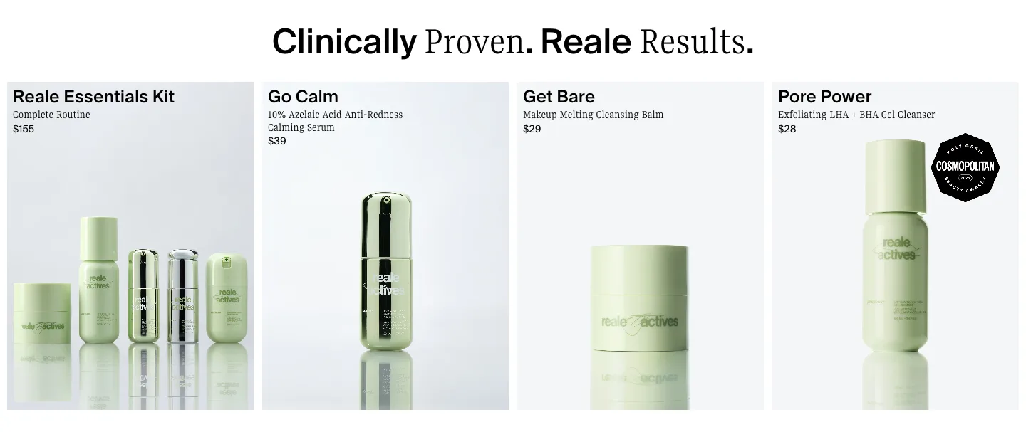 Clinically proven, reale results from Reale Actives
