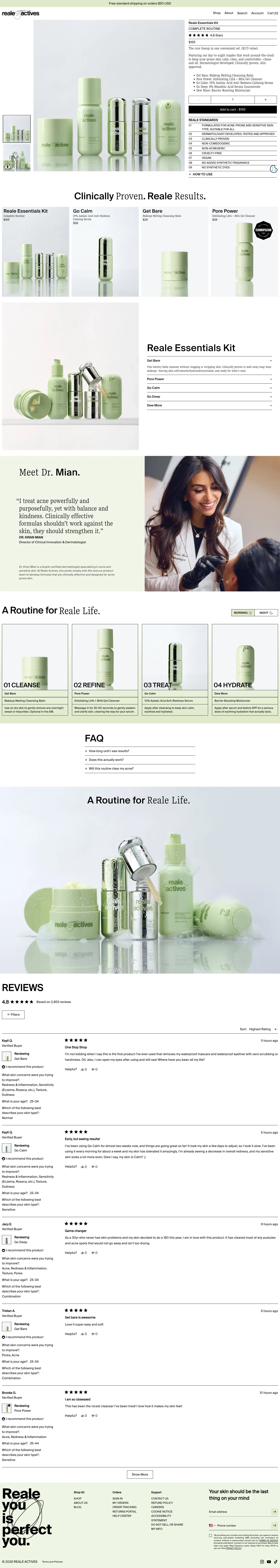 Reale Actives, pdp (desktop)