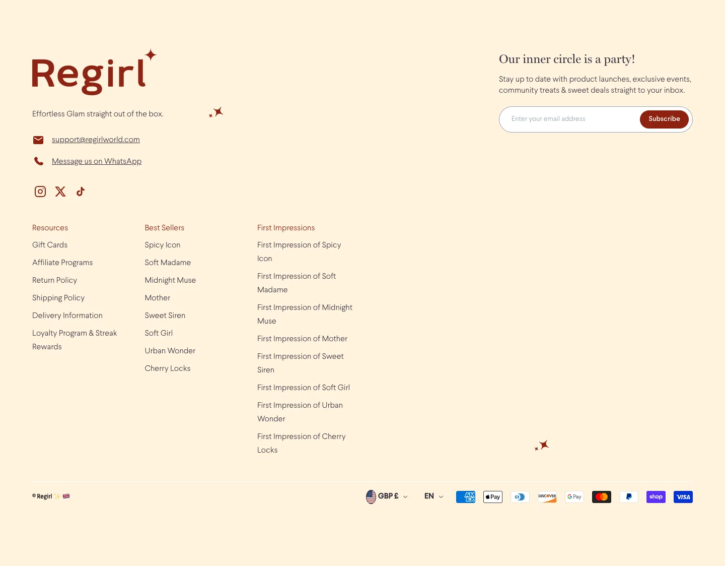 Footer from Regirl 