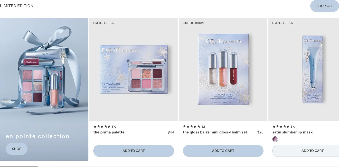 Limited edition from r.e.m. beauty