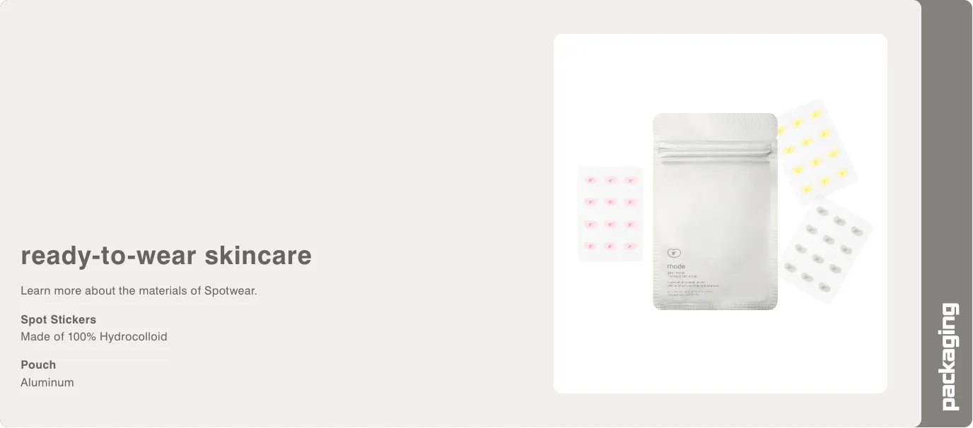 Ready-to-wear skincare packaging from rhode