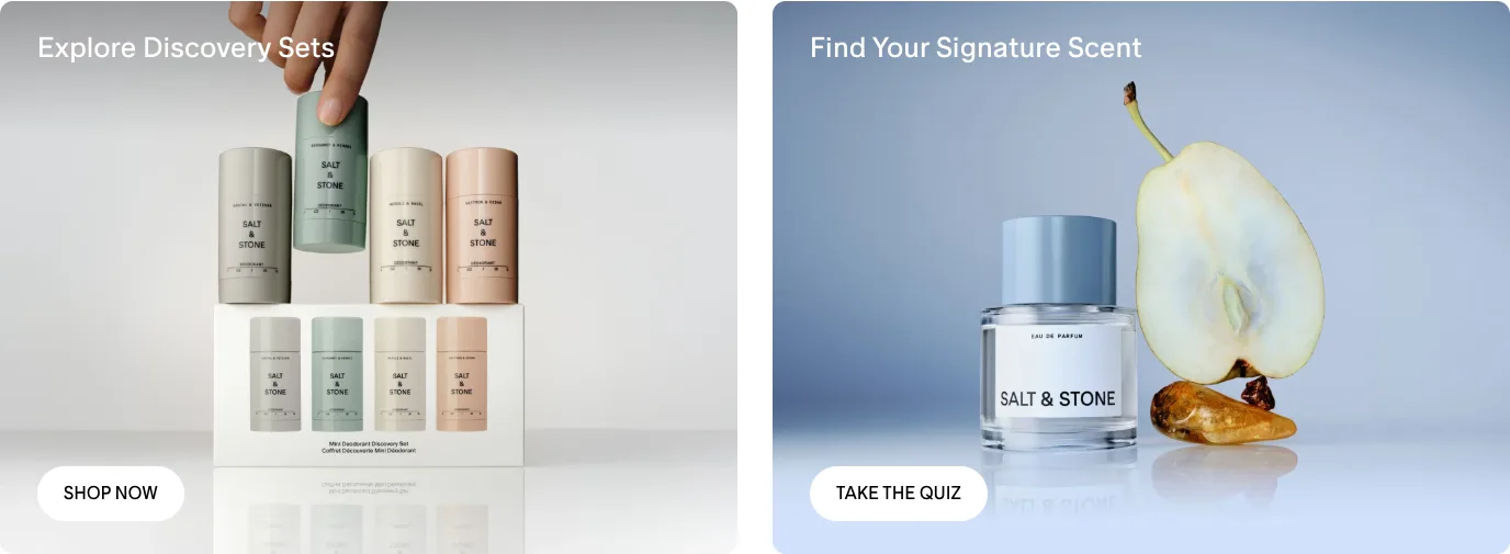 Explore discovery sets and find your signature scent from SALT & STONE