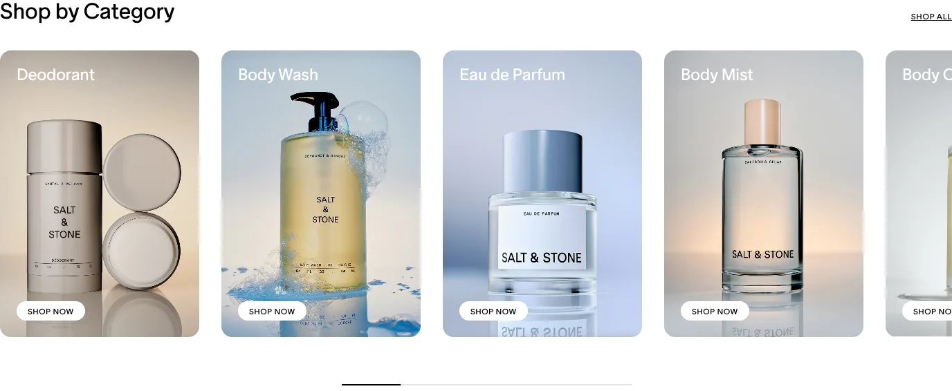 Shop by category from SALT & STONE