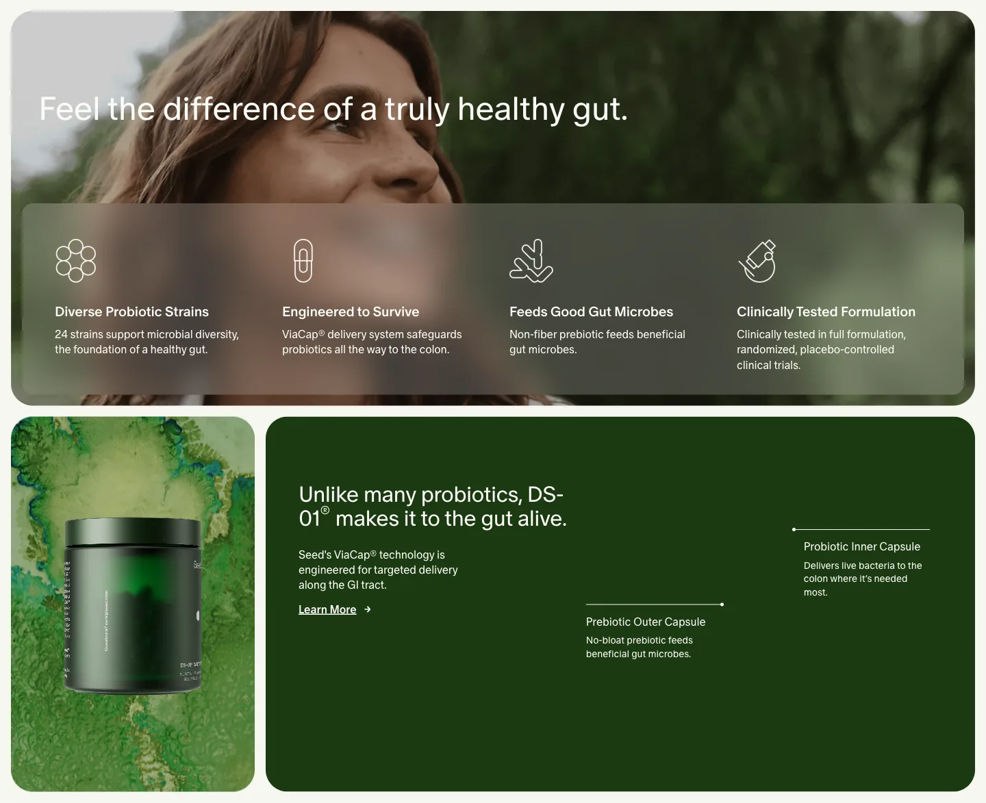 Feel the difference of a truly healthy gut. from seed