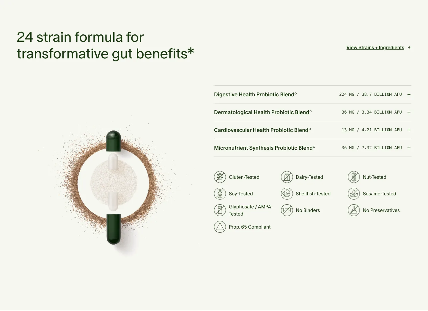 24 strain formula for transformative gut benefits* from seed