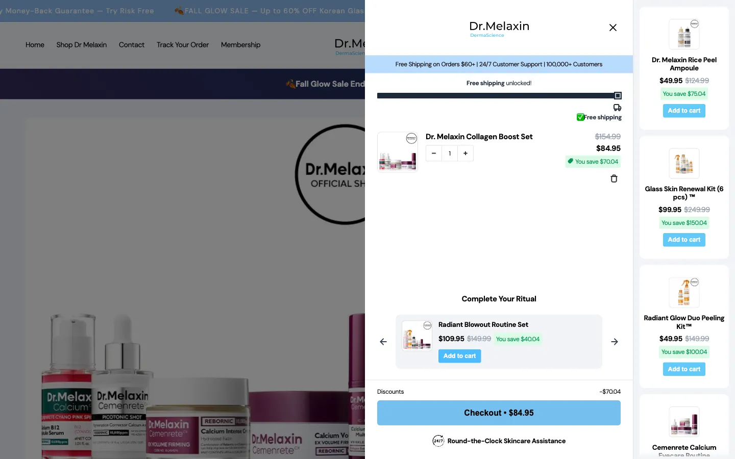 Dr. Melaxin, cart (desktop)
