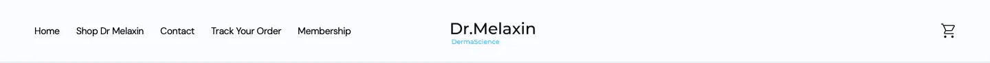 Header / navigation from Dr. Melaxin