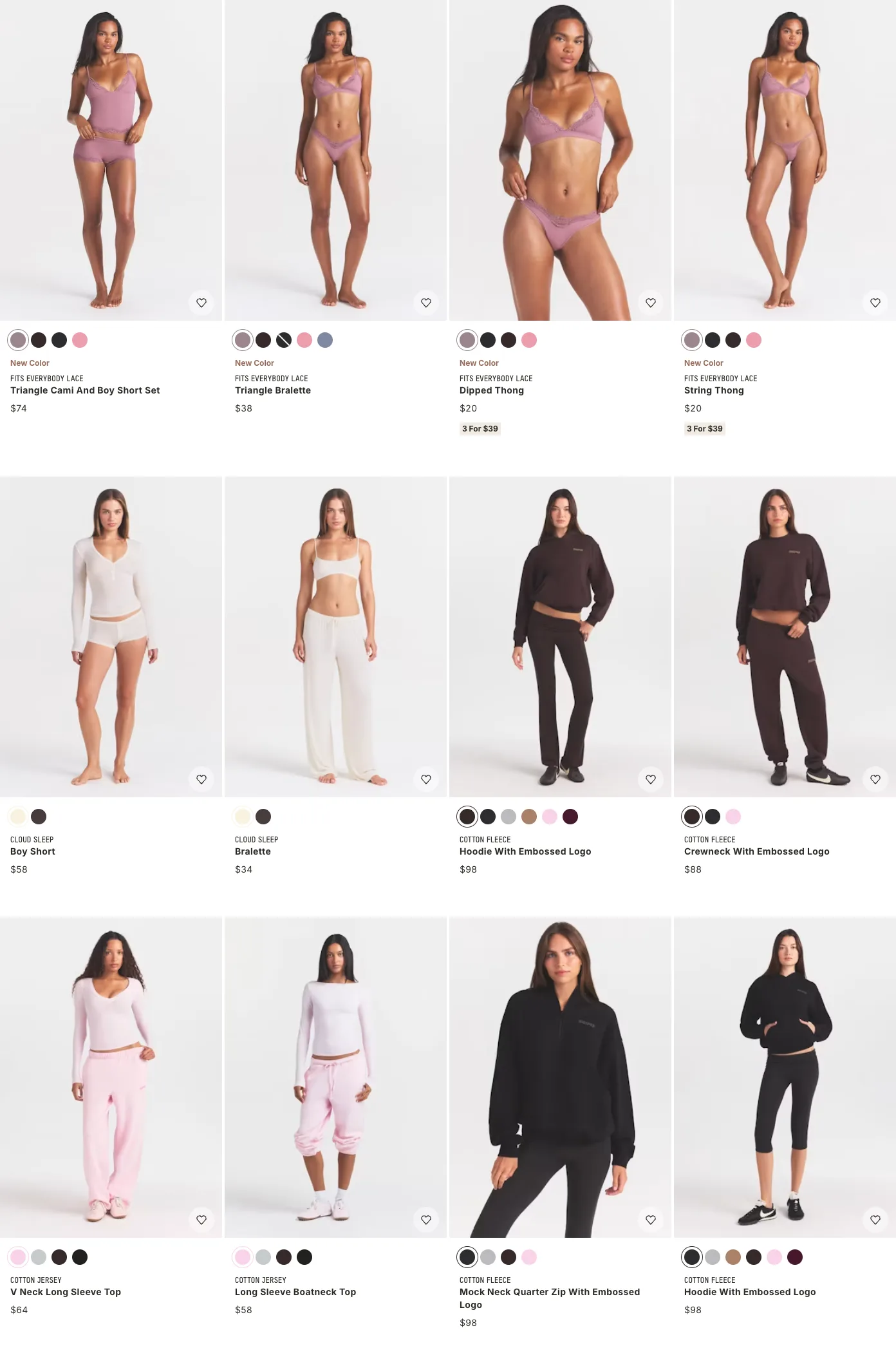 Product listing from SKIMS