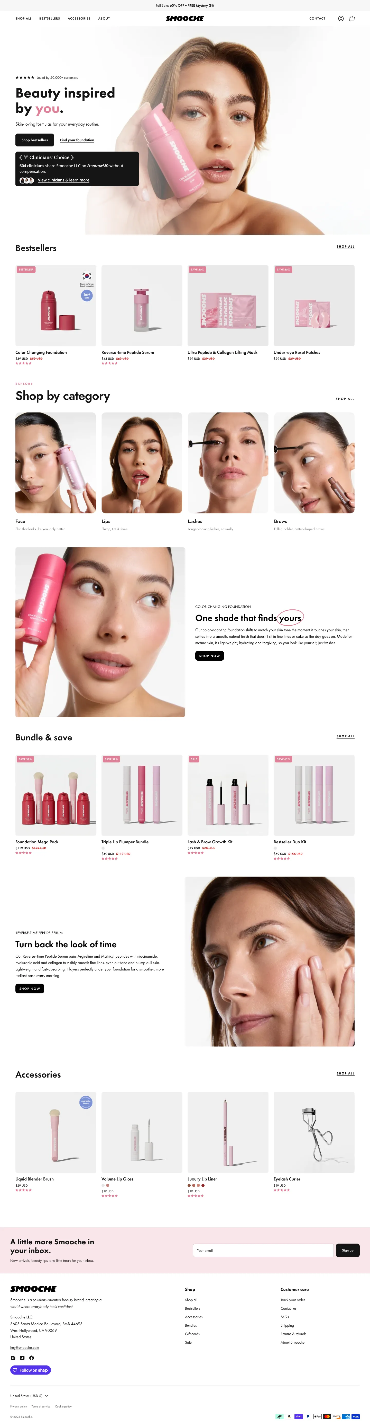 Smooche, homepage (desktop)