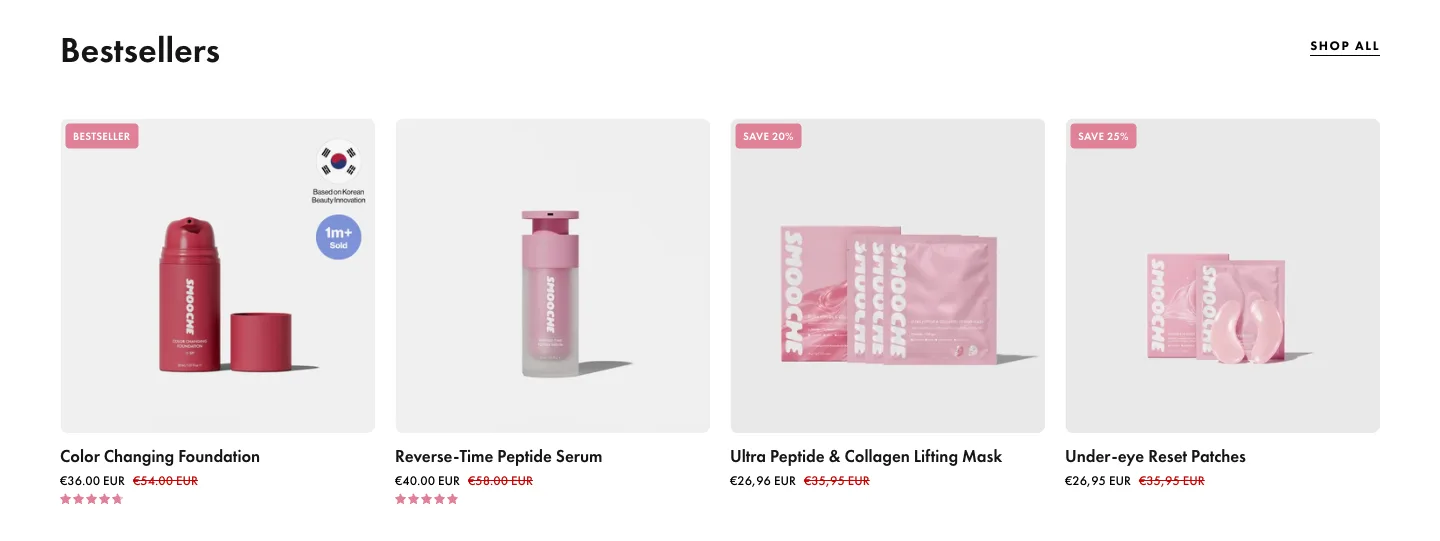 Featured products from Smooche