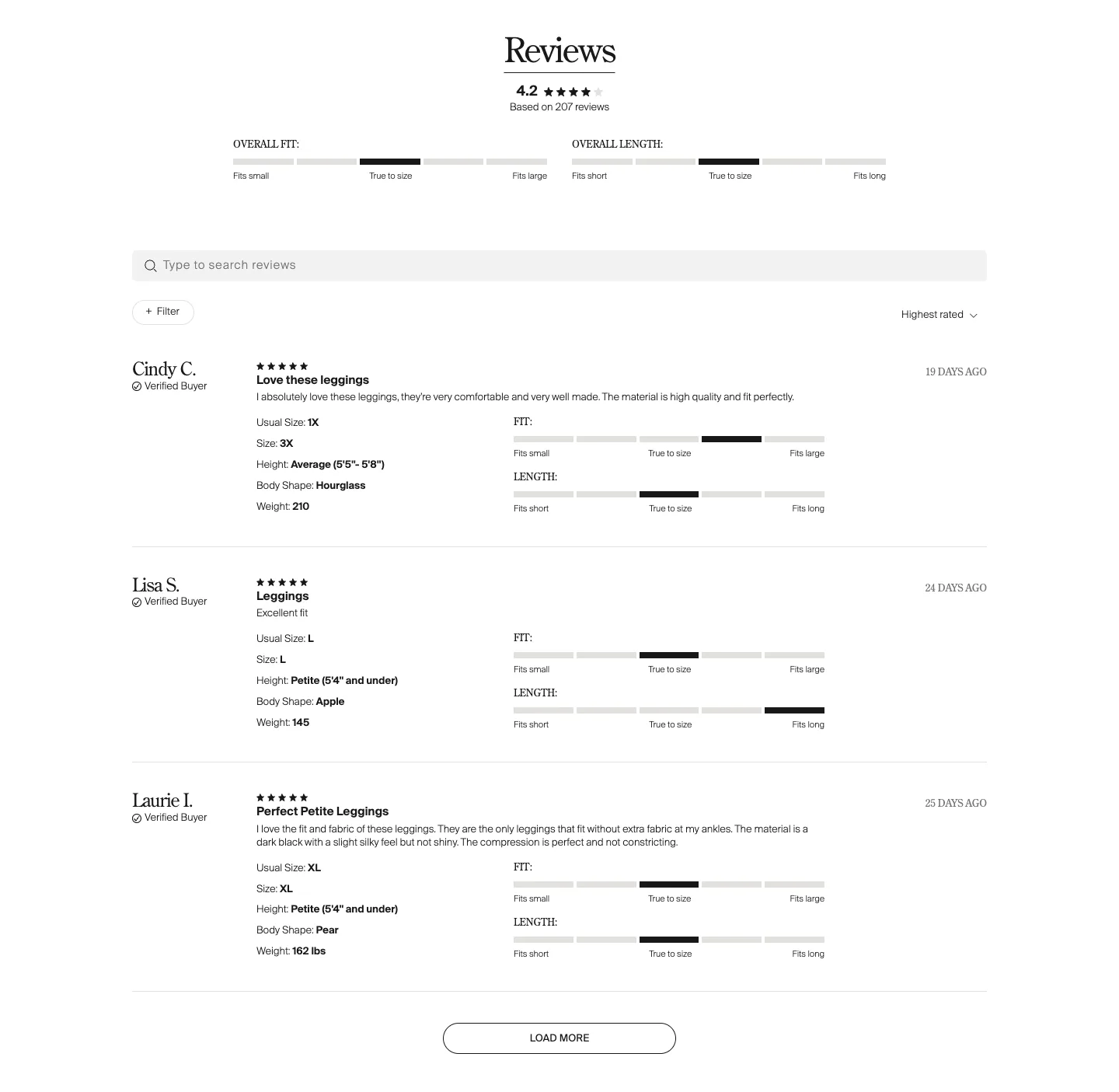 Reviews from SPANX