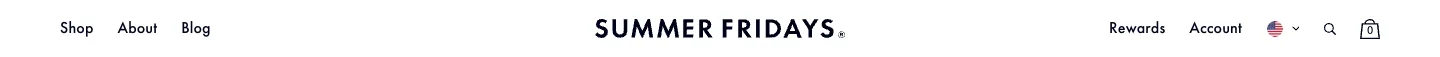 Header / navigation from Summer Fridays