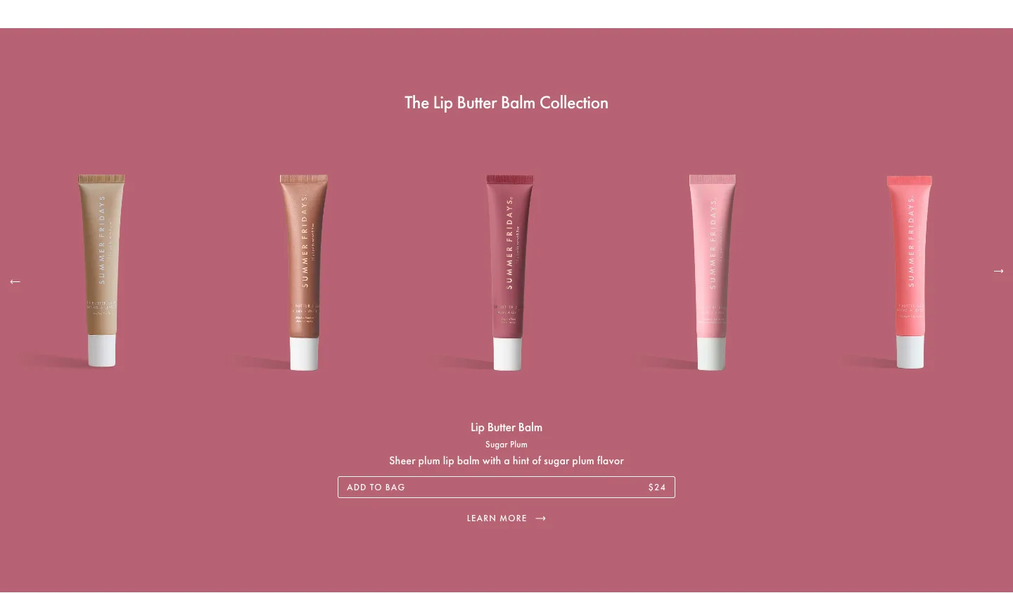 The Lip Butter Balm collection from Summer Fridays
