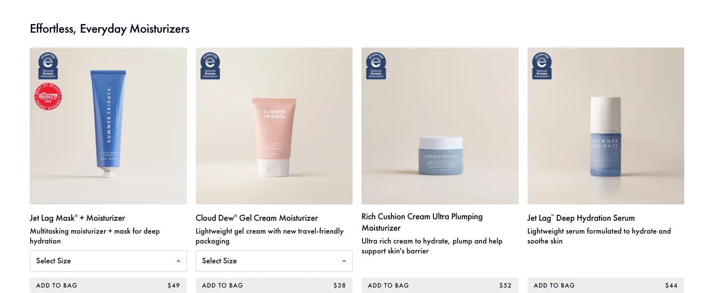 Effortless, everyday moisturizers from Summer Fridays