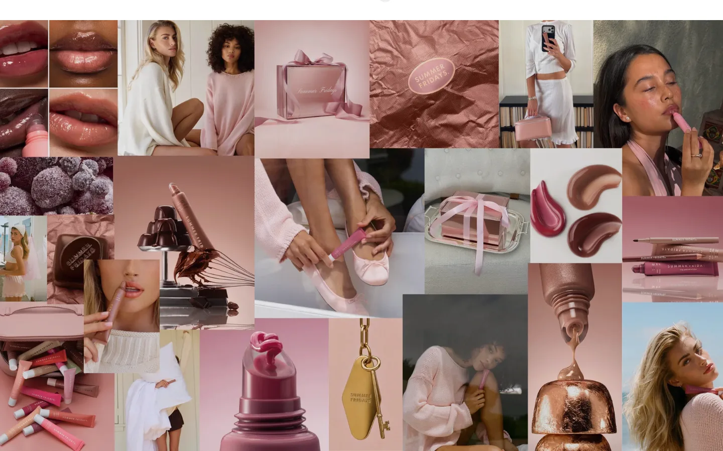 Lifestyle mood board from Summer Fridays