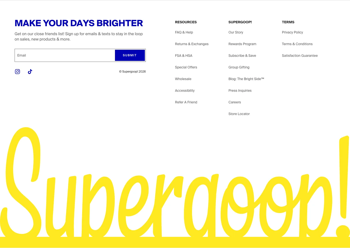 Make your days brighter from supergoop