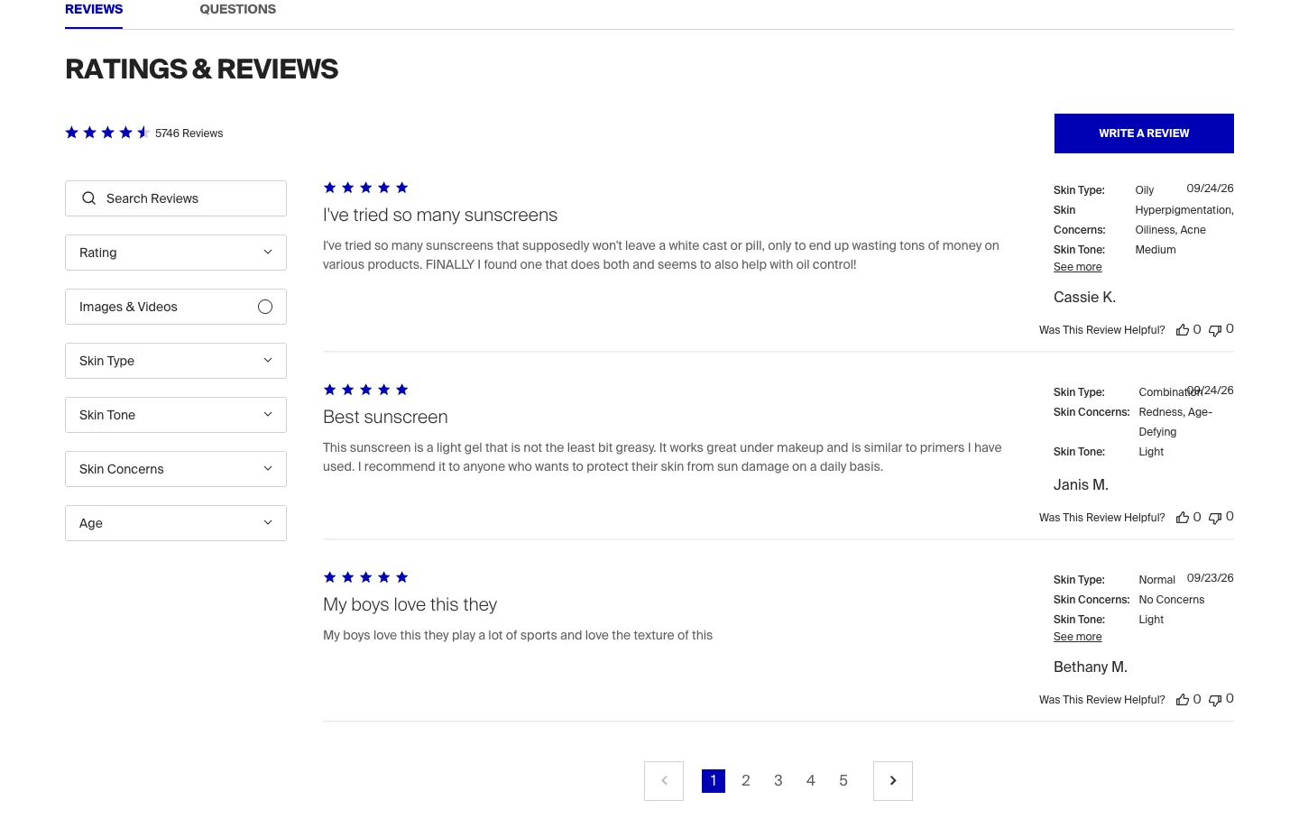 Unclassified section from supergoop