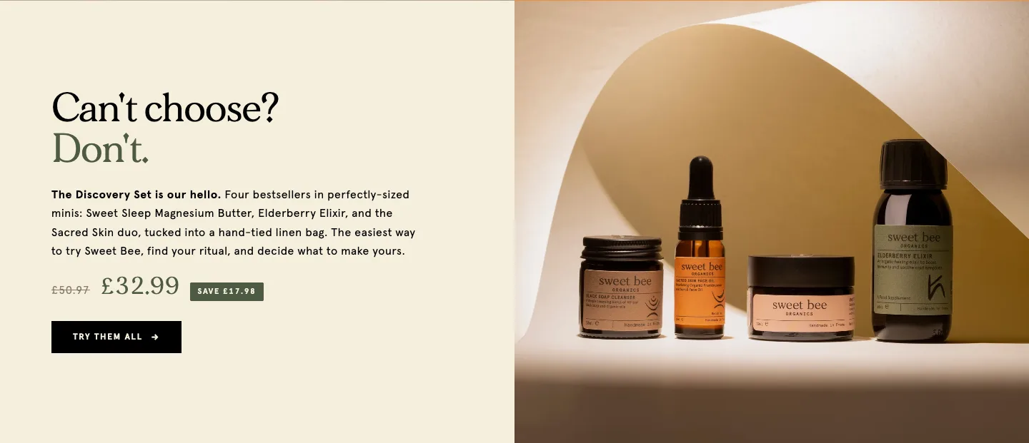 Can't choose? Don't. from Sweet Bee Organics UK