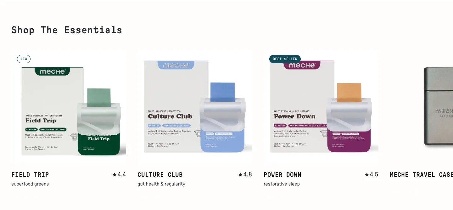 Shop the essentials from Meche