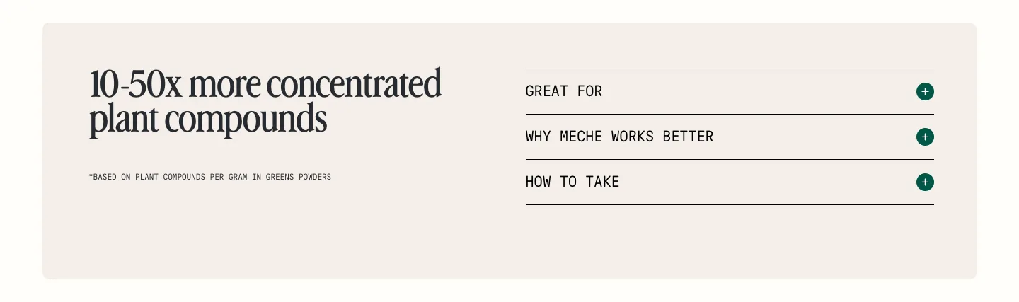 10-50x more concentrated plant compounds from Meche