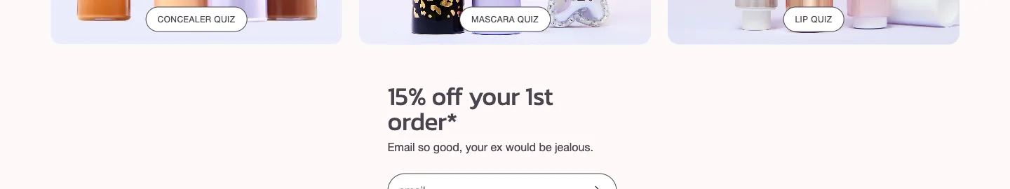15% off your first order from Tarte Cosmetics