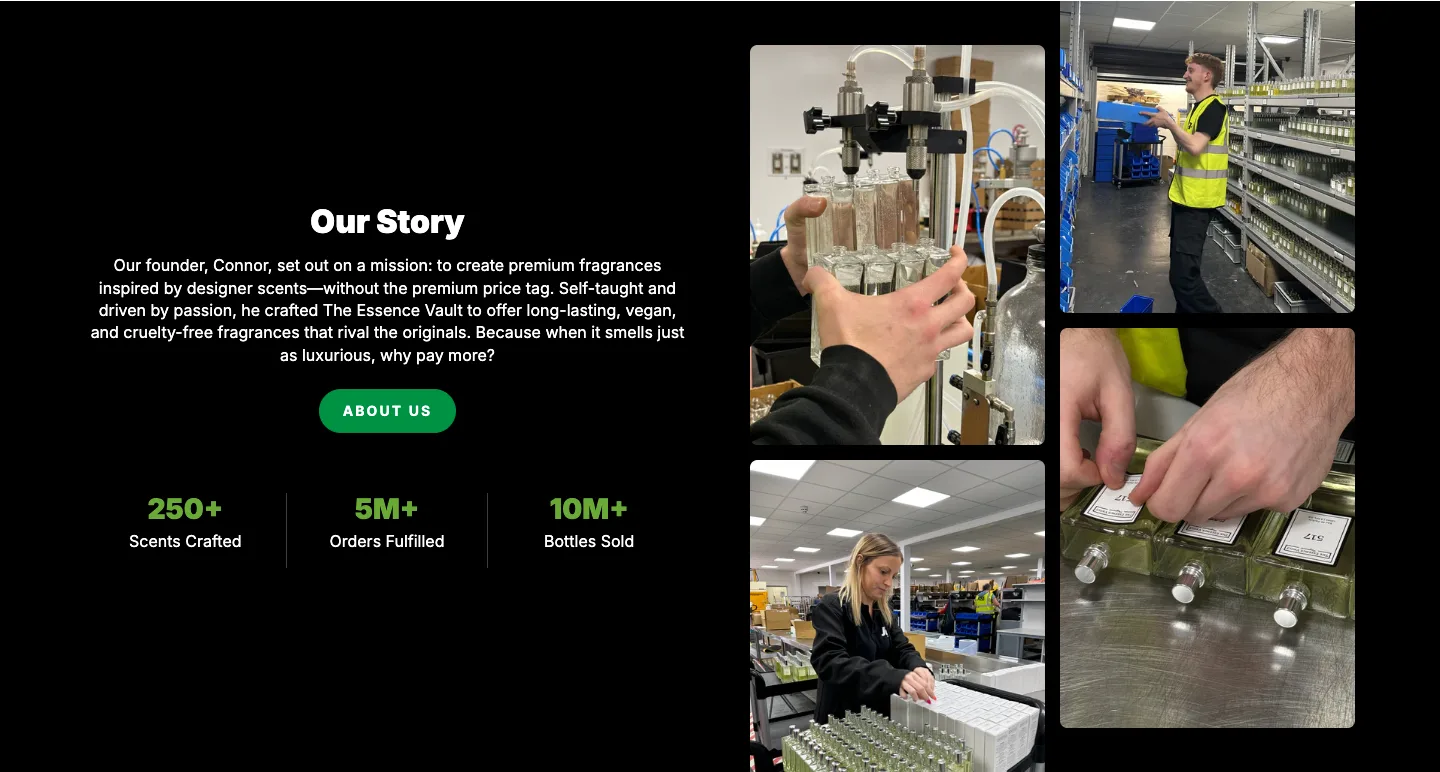 Brand story from The Essence Vault