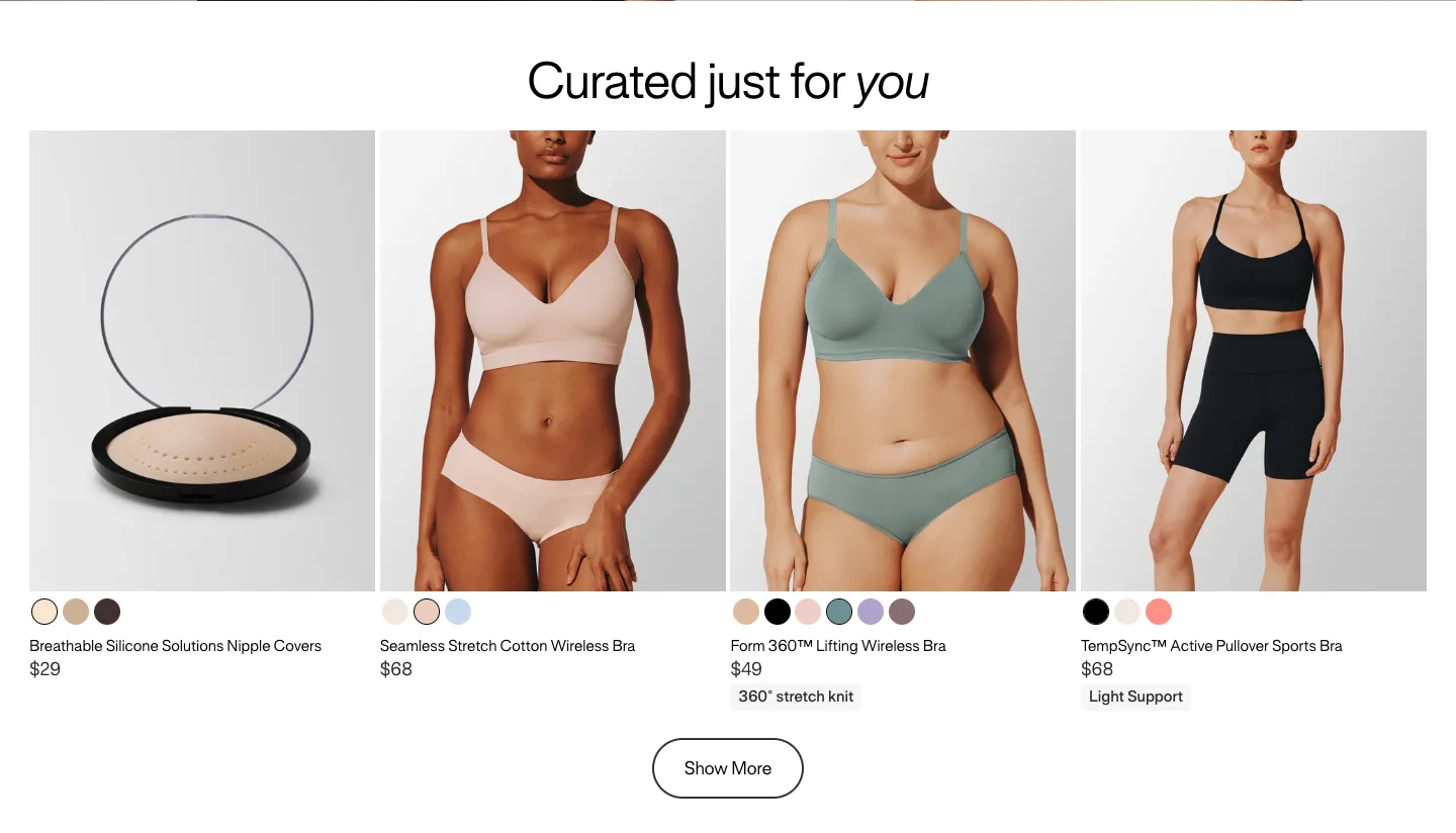 Featured products from Thirdlove