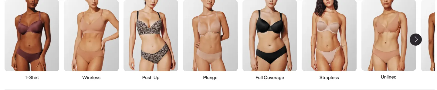 Collection list from Thirdlove