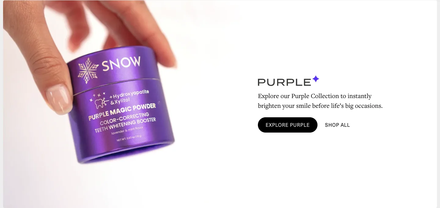Purple collection from Snow