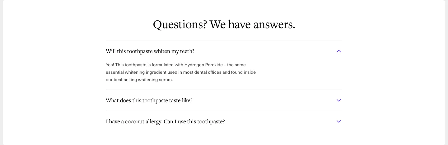 FAQ from Snow