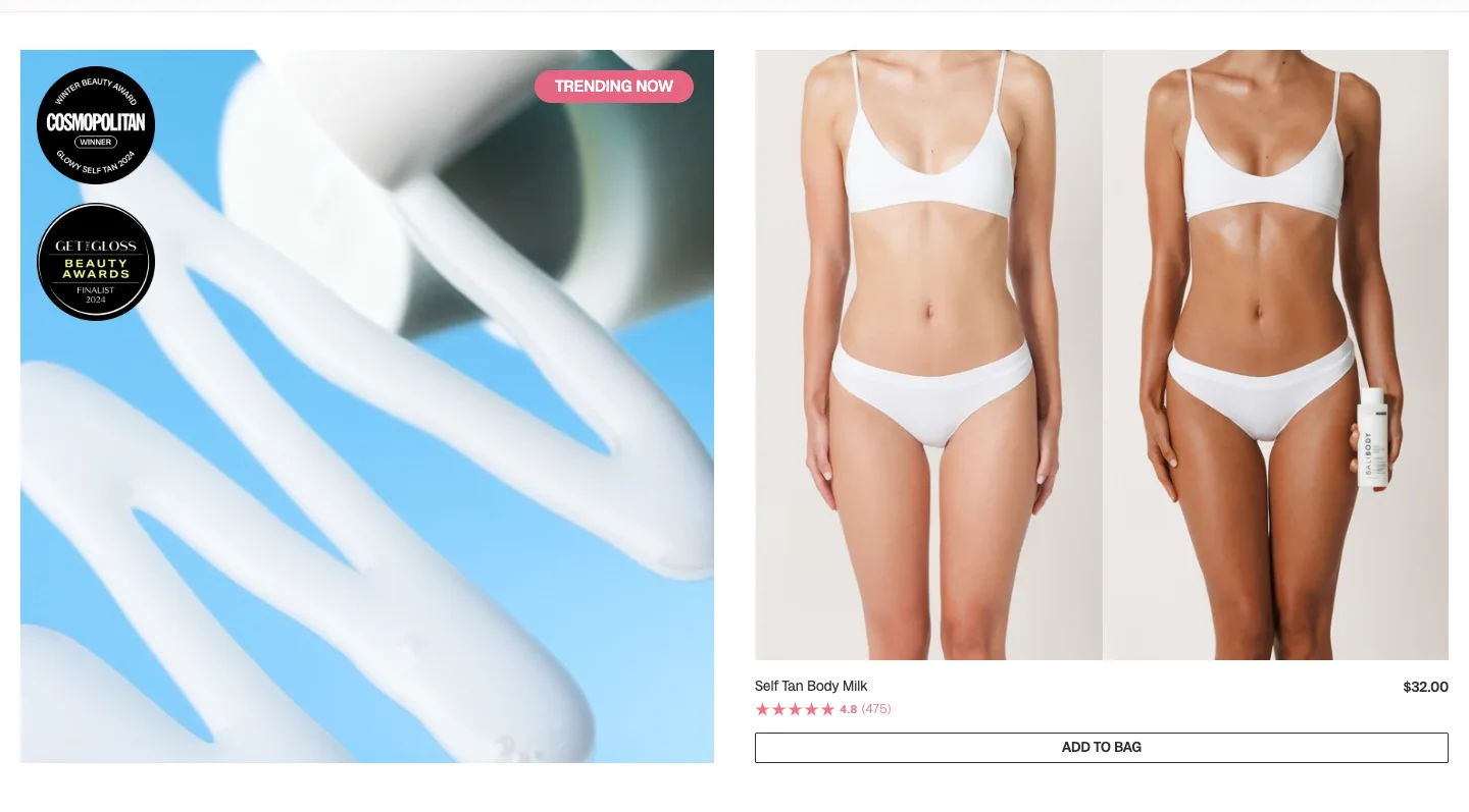 Trending now: Self Tan Body Milk from Bali Body